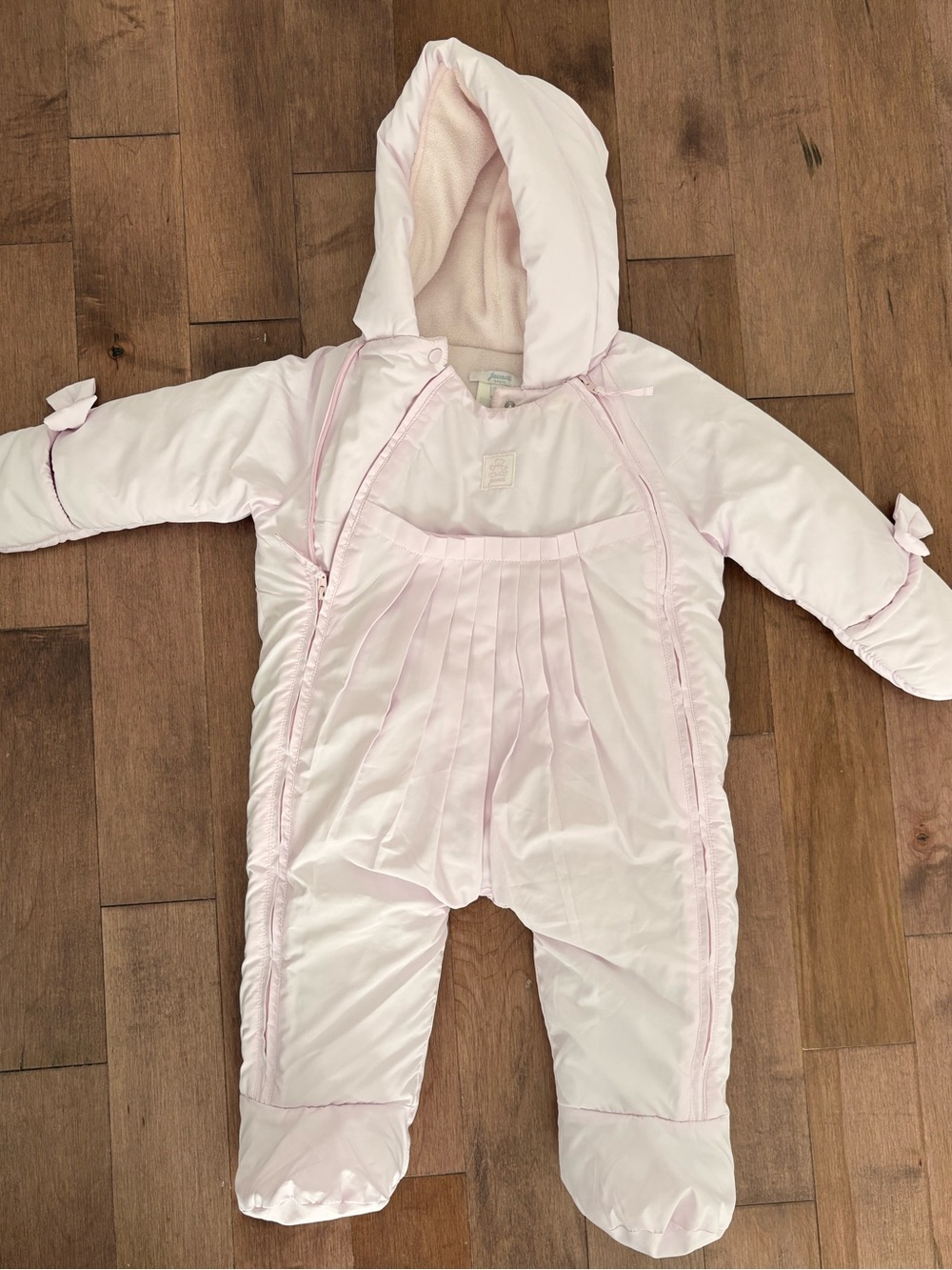 Jacadi Baby Girl Padded Snowsuit Pink Size 3M